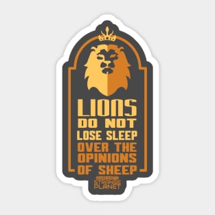 Lions Do Not Lose Sleep Sticker